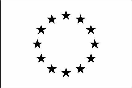 Flaga unii biało czarna 